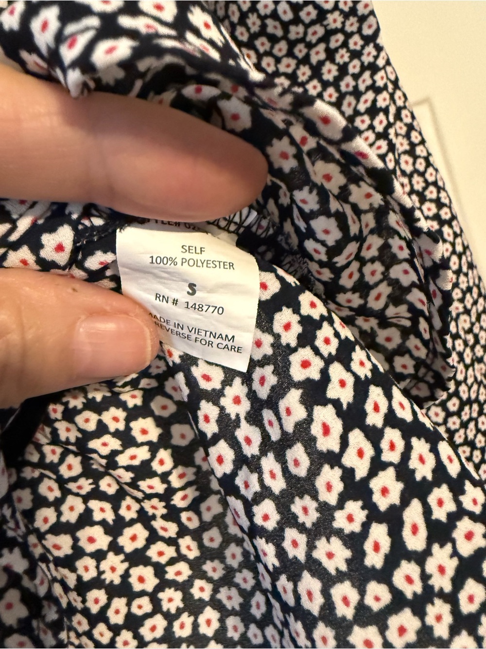 Sienna Sky Black and White Floral with peplum waist Long-Sleeve Top - Picture 4 of 5
